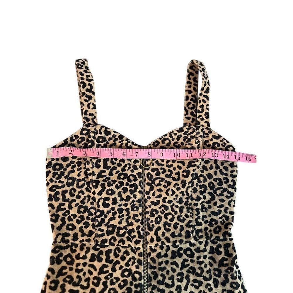 Wild Fable Women's XS‎ Leopard Print Mini Dress Corduroy Casual Y2K Mob Wife - Picture 6 of 8